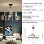 Living room chandelier new Scandinavian creative personality light luxury restaurant bedroom lights simple modern atmospheric lamps and lanterns - Image 9