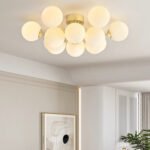 Light Luxury Magic Bean Ceiling Light Scandinavian Modern Simple Living Room Lamp Personality Creative Warm Dining Room Study Master Bedroom Light