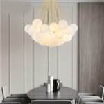 Scandinavian Ins Simple Bubble Ball Glass Chandelier Postmodern Living Room Clothing Store Chandelier - Image 2