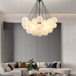 Scandinavian Ins Simple Bubble Ball Glass Chandelier Postmodern Living Room Clothing Store Chandelier - Image 3