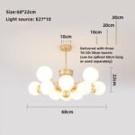 Scandinavian New Living Room Lights Simple Modern Creative Atmosphere Luxury Study Dining Room Bedroom Magic Beans Molecular Chandelier Fixtures - Image 8