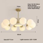 Scandinavian Living Room Chandelier New Atmosphere Upscale Net Red Bedroom Light Modern Simple - Image 9