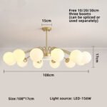 Scandinavian Living Room Chandelier New Atmosphere Upscale Net Red Bedroom Light Modern Simple - Image 10