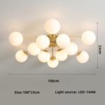 Postmodern Magic Bean Living Room Lamp Light Luxury Creative Led High Brightness Hall Light Scandinavian - Image 7