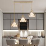 Scandinavian Dining Chandelier Three Led Household American Gold Iron Modern Simple Creative Personality Restaurant Lamps And Lanterns - Image 2