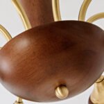 Chinese ancient living room chandelier new French retro full copper walnut color bedroom light luxury American restaurant magic bean chandelier - Image 5