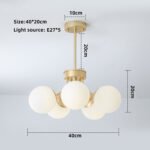 Scandinavian New Living Room Lights Simple Modern Creative Atmosphere Luxury Study Dining Room Bedroom Magic Beans Molecular Chandelier Fixtures - Image 6