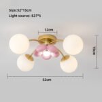 Scandinavian Bedroom Lamp Cute Cream Style Kids Room Cozy Master Bedroom Lamps - Image 11