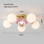 Scandinavian Bedroom Lamp Cute Cream Style Kids Room Cozy Master Bedroom Lamps - Image 10