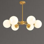 Full copper Scandinavian chandelier modern simple living room lamp main lamp magic beans atmospheric dining room bedroom light - Image 5