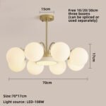 Scandinavian Living Room Chandelier New Atmosphere Upscale Net Red Bedroom Light Modern Simple - Image 8