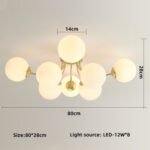 Light Luxury Magic Bean Ceiling Light Scandinavian Modern Simple Living Room Lamp Personality Creative Warm Dining Room Study Master Bedroom Light - Image 7