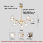 Scandinavian Lamps And Lanterns Post-Modern Simple Atmosphere Personality  Creativity Dining  Room Dining Room Lamp Bedroom Net Red Magic Bean Living Room Chandelier - Image 7