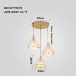 Scandinavian Dining Chandelier Three Led Household American Gold Iron Modern Simple Creative Personality Restaurant Lamps And Lanterns - Image 4
