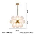 Modern Minimalist Bedroom Chandelier Creative Personality Art Dining Room Scandinavian Balloon Bubble Glass Light - Image 11