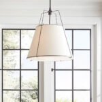 Modern Fabric Conical White Hanging Light - Image 7