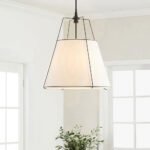 Modern Fabric Conical White Hanging Light - Image 19