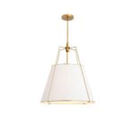 Modern Fabric Conical White Hanging Light - Image 4