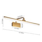 1-Light Brass Linear LED Vanity Light - Image 9
