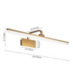 1-Light Brass Linear LED Vanity Light - Image 10