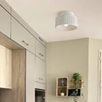 Vintage Cream Style Drum Semi Flush Mount Ceiling Lamp - Image 4