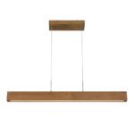 1-Light Modern Minimalist LED Wood Linear Chandelier - Image 4