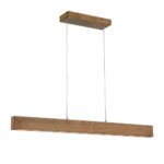 1-Light Modern Minimalist LED Wood Linear Chandelier - Image 6