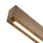 1-Light Modern Minimalist LED Wood Linear Chandelier - Image 7