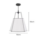 Modern Fabric Conical White Hanging Light - Image 10