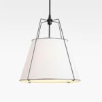 Modern Fabric Conical White Hanging Light - Image 9