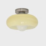 Mid Century Glass Semi Flush Mount Ceiling Lamp - Image 27