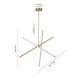 3-Light LED Tube Sputnik Chandelier - Image 14