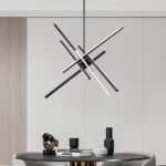 6-Light LED Rod Sputnik Chandelier