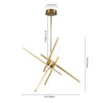 6-Light LED Rod Sputnik Chandelier - Image 12