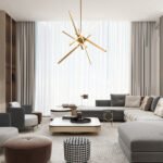 6-Light LED Rod Sputnik Chandelier - Image 2