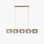 Textured Glass Linear Chandelier - Image 7