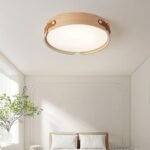 Retro Simple Round Wood Ceiling Lamp - Image 4