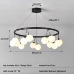 Valentina Nordic LED Glass Ball Chandelier - Image 16