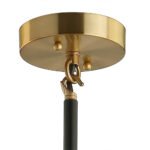 Black and Brass Mid-century Sputnik Chandelier - Image 7
