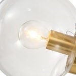 Black and Brass Mid-century Sputnik Chandelier - Image 9