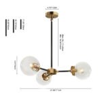 Black and Brass Mid-century Sputnik Chandelier - Image 10