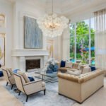 Brass Cluster Sculpture Texture Glass Globe Bubble Chandelier - Image 4