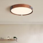 Retro Simple Round Wood Ceiling Lamp - Image 14