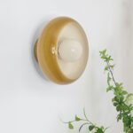 Mid Century Glass Semi Flush Mount Ceiling Lamp - Image 20