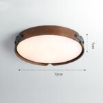 Retro Simple Round Wood Ceiling Lamp - Image 17