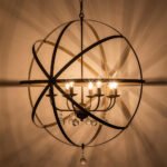 Classic 8-Light Sphere Chandelier with Crystal Accents - Image 8