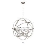Classic 8-Light Sphere Chandelier with Crystal Accents - Image 13