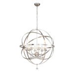 Classic 8-Light Sphere Chandelier with Crystal Accents - Image 12