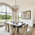 Classic 8-Light Sphere Chandelier with Crystal Accents - Image 3