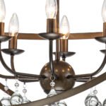 Classic 8-Light Sphere Chandelier with Crystal Accents - Image 9